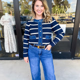 Denim Dreams Cardigan-230 Sweaters/Cardis-ENTRO-July & June Women's Fashion Boutique Located in San Antonio, Texas