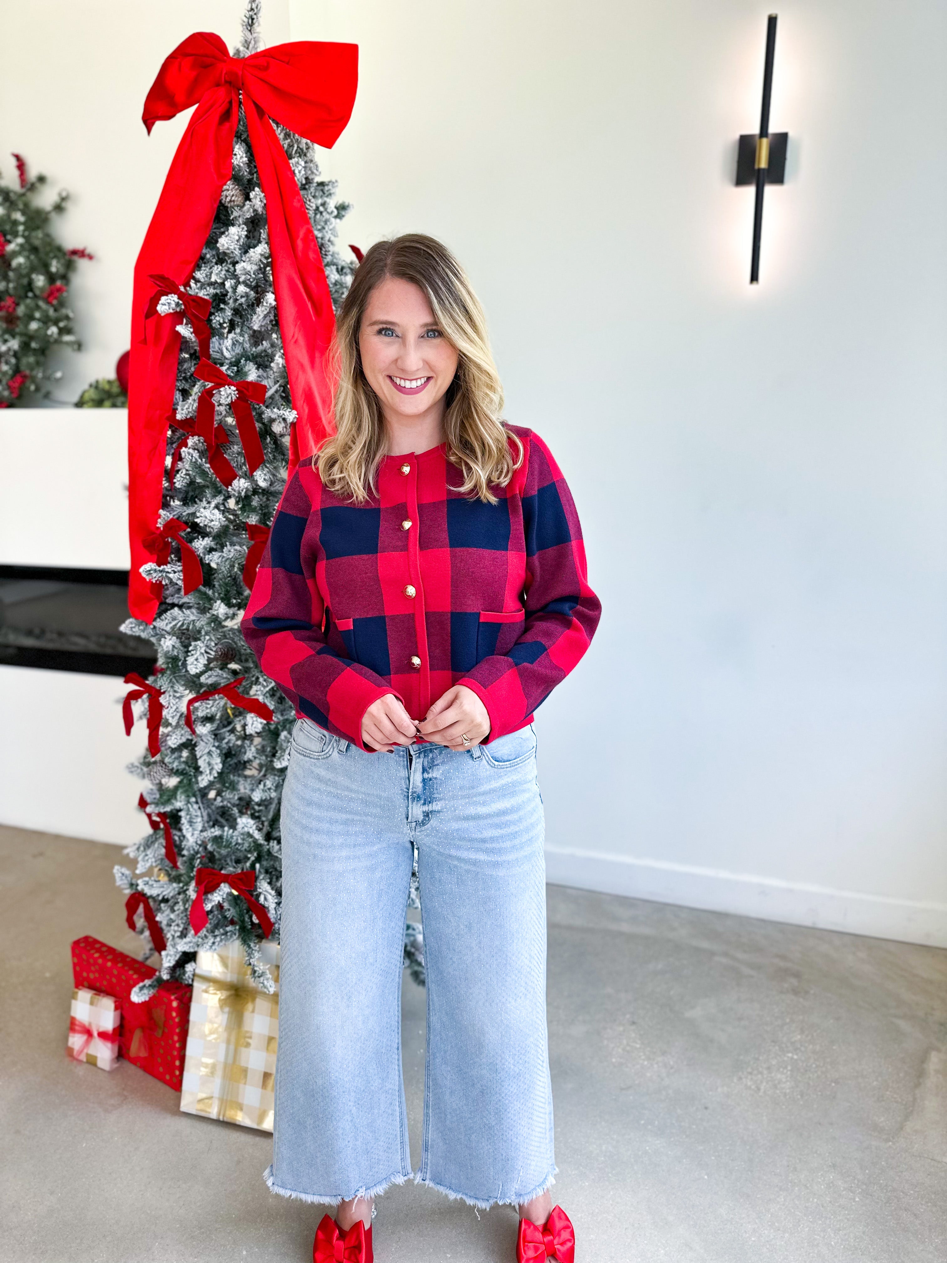 The Kat Cardigan - Red-230 Sweaters/Cardis-ENTRO-July & June Women's Fashion Boutique Located in San Antonio, Texas