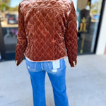 Golden Quilted Jacket-600 Outerwear-FATE-July & June Women's Fashion Boutique Located in San Antonio, Texas