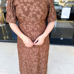 Fall Lace Midi Dress - Chocolate-500 Midi-POLOGRAM-July & June Women's Fashion Boutique Located in San Antonio, Texas