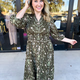 Enchanted Floral Midi Dress-500 Midi-POLOGRAM-July & June Women's Fashion Boutique Located in San Antonio, Texas