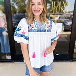 THML - The Santorini Blouse-200 Fashion Blouses-THML-July & June Women's Fashion Boutique Located in San Antonio, Texas