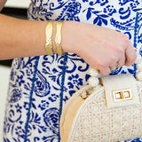 Easton Elle - Double Plated Cuff Bracelet-110 Jewelry & Hair-Easton Elle-July & June Women's Fashion Boutique Located in San Antonio, Texas