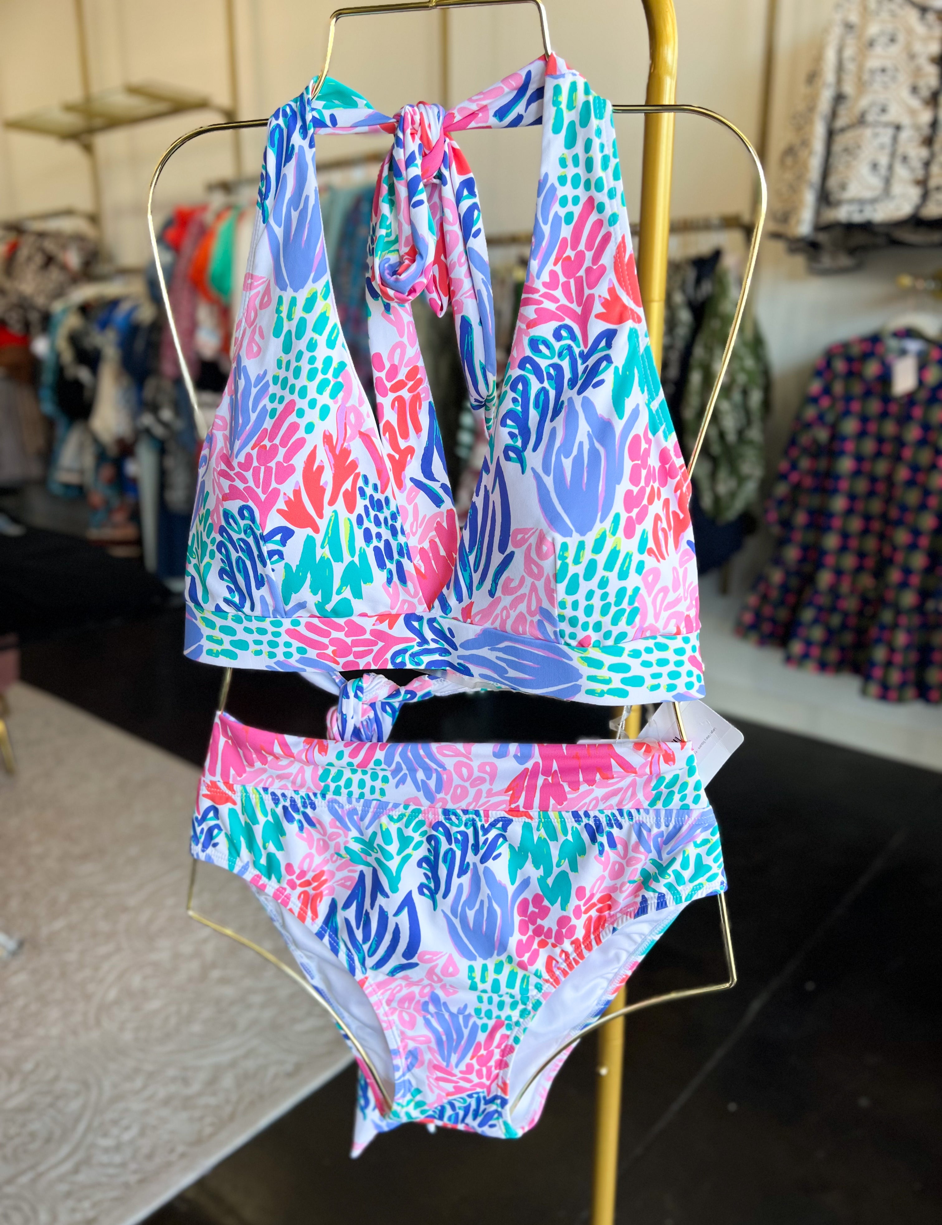 Mary Square - Kristi Two Piece Swim Set - Coral Cove - FINAL SALE-300 Athleisure/Lounge-MARY SQUARE-July & June Women's Fashion Boutique Located in San Antonio, Texas