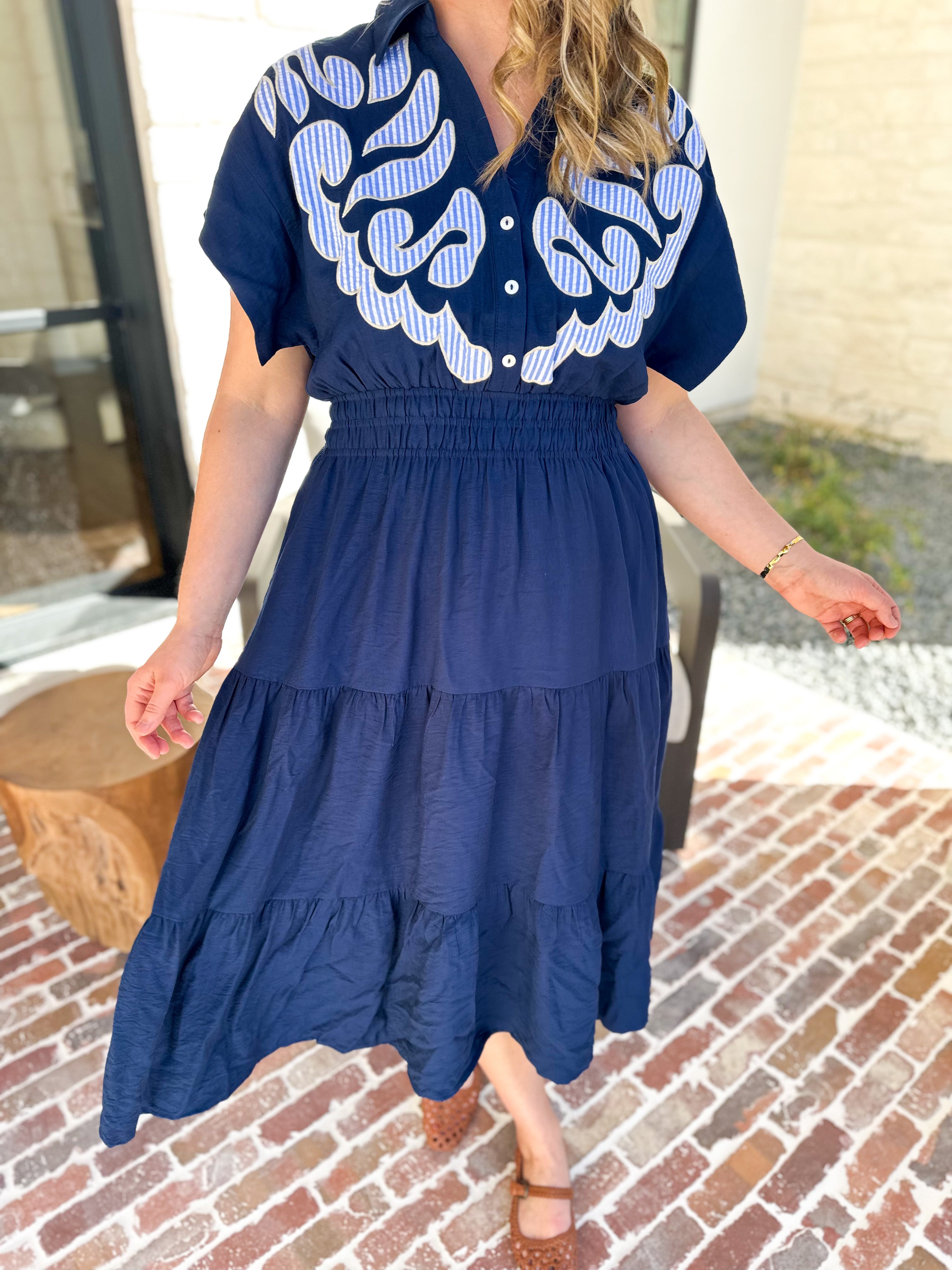 THML- The Sutton Midi Dress-500 Midi-THML-July & June Women's Fashion Boutique Located in San Antonio, Texas