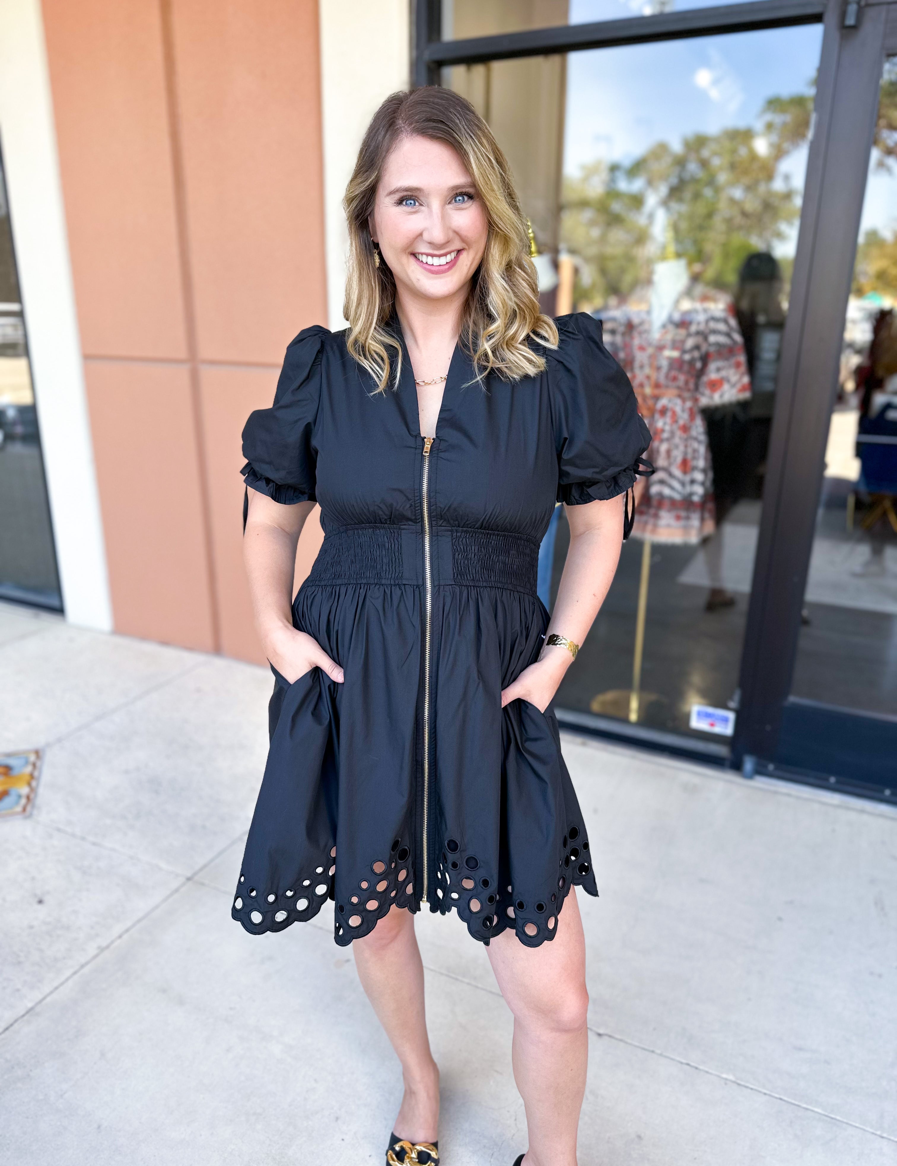 The Adeline Mini Dress - Black-510 Mini-ENTRO-July & June Women's Fashion Boutique Located in San Antonio, Texas