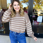 Pink Friday Doorbuster - Mock Neck Sweater Top - Coco - IN STORE-PINK FRIDAY DOORBUSTERS-BLU PEPPER-July & June Women's Fashion Boutique Located in San Antonio, Texas