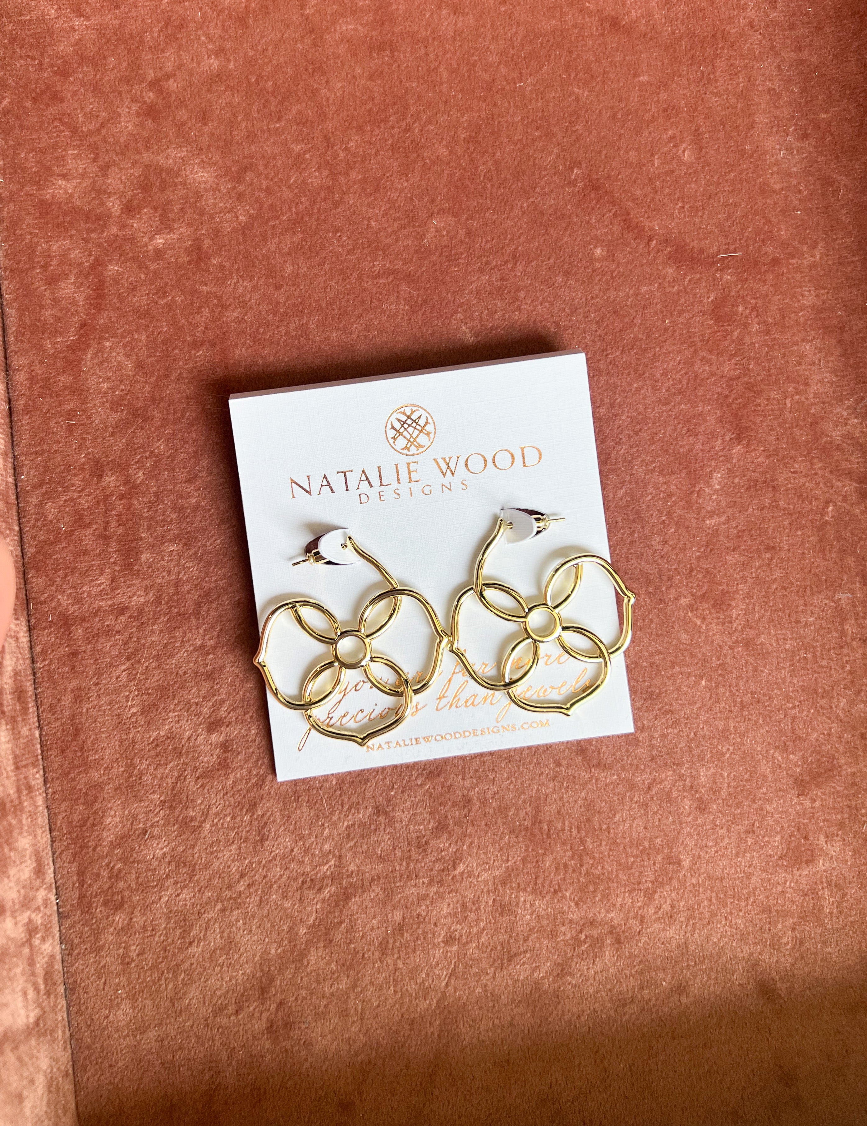 Natalie Wood - Botanic Hoop Earring - Gold-110 Jewelry & Hair-Natalie Wood-July & June Women's Fashion Boutique Located in San Antonio, Texas