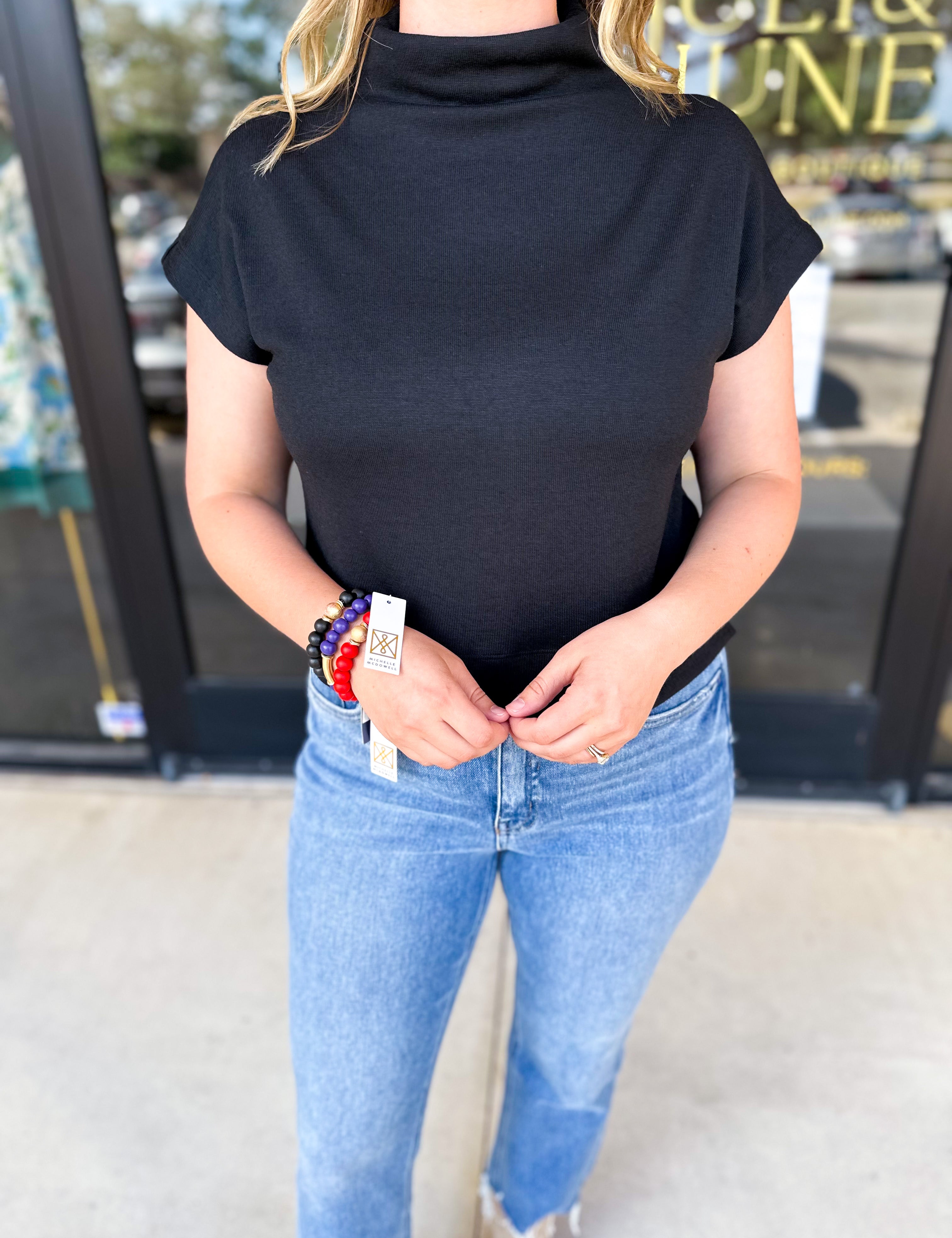 The Classic Chic Top - Black-210 Casual Blouses-ENTRO-July & June Women's Fashion Boutique Located in San Antonio, Texas