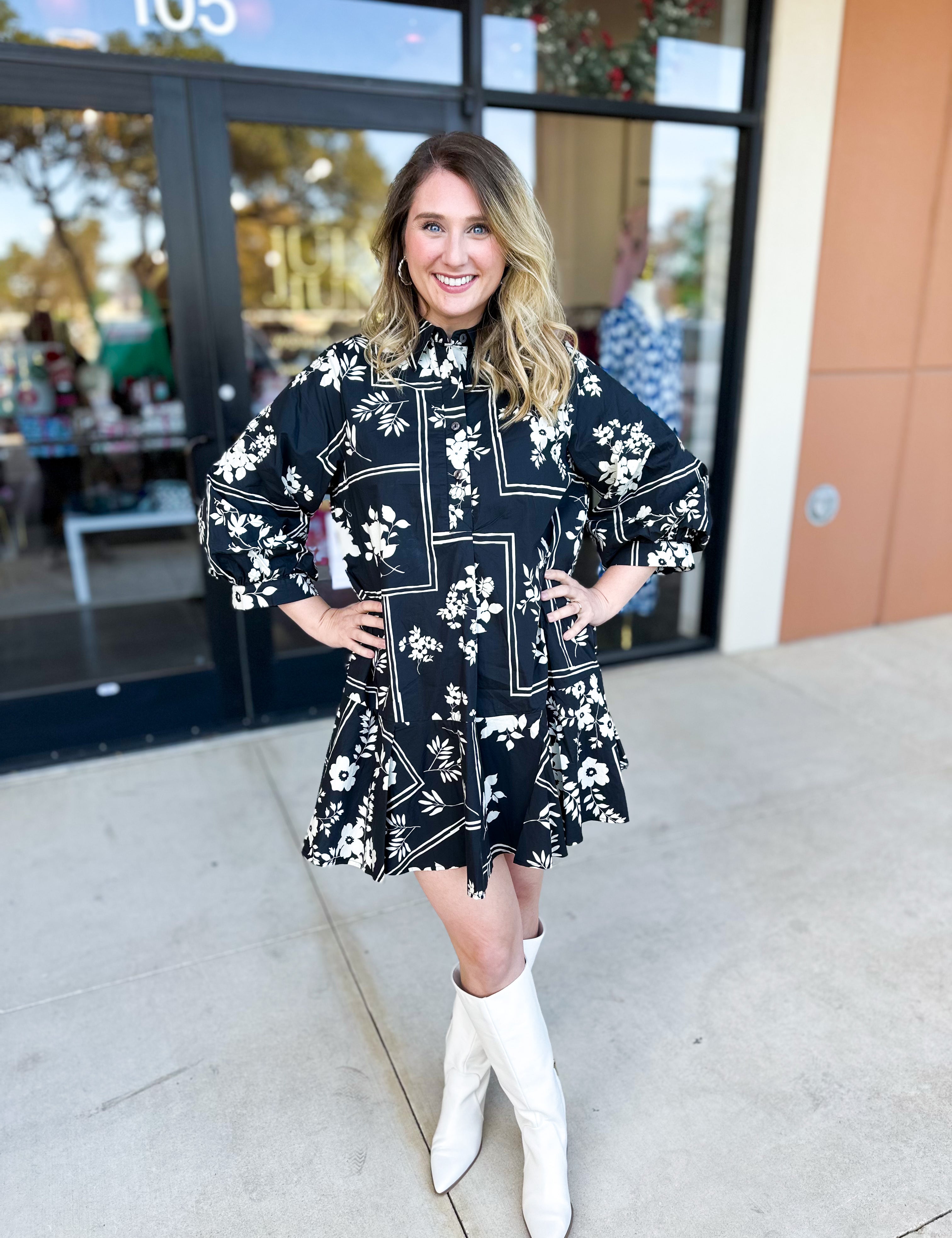 The Jolie Mini Dress - Black-510 Mini-ENTRO-July & June Women's Fashion Boutique Located in San Antonio, Texas