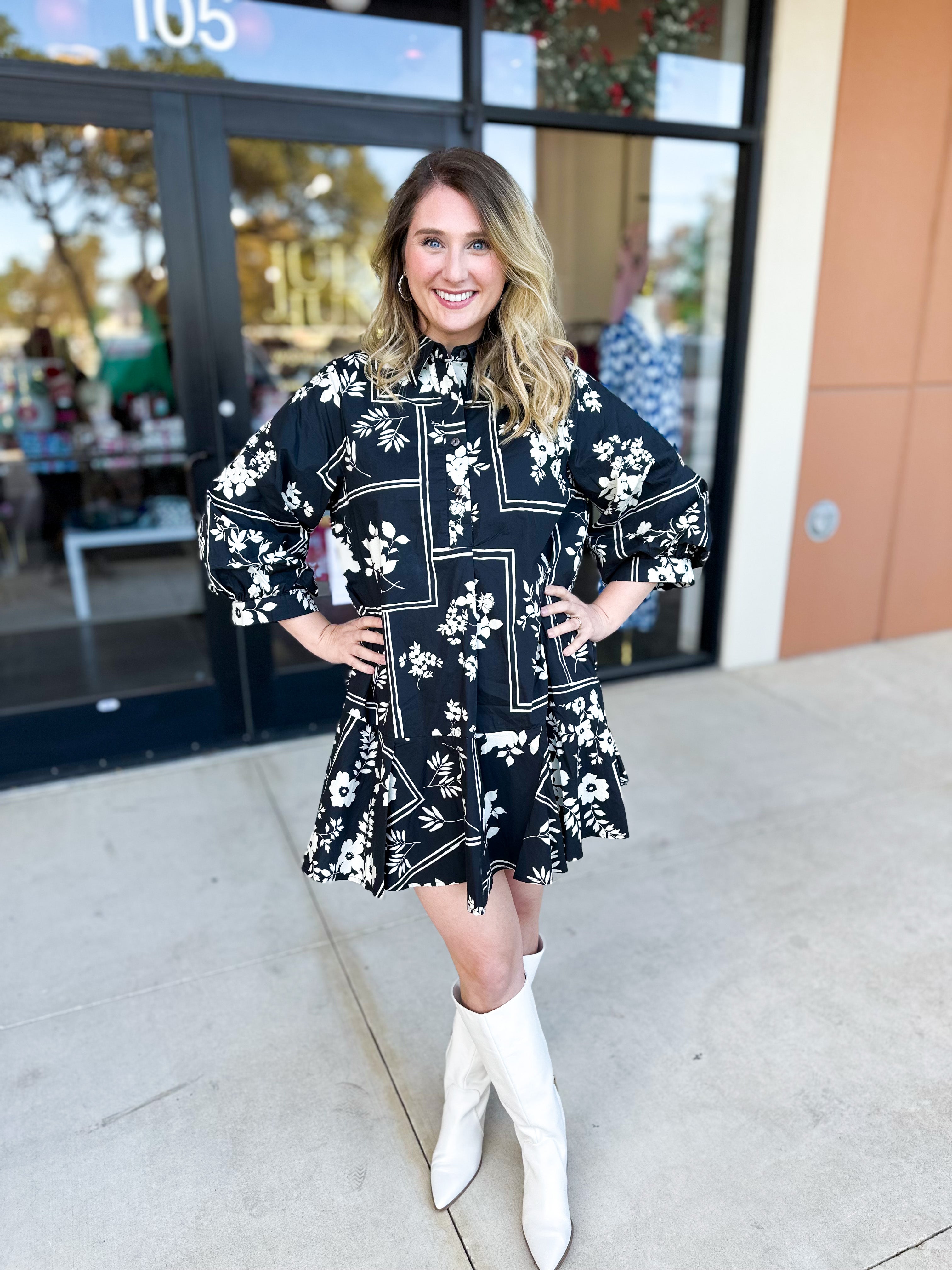 The Jolie Mini Dress - Black-510 Mini-ENTRO-July & June Women's Fashion Boutique Located in San Antonio, Texas