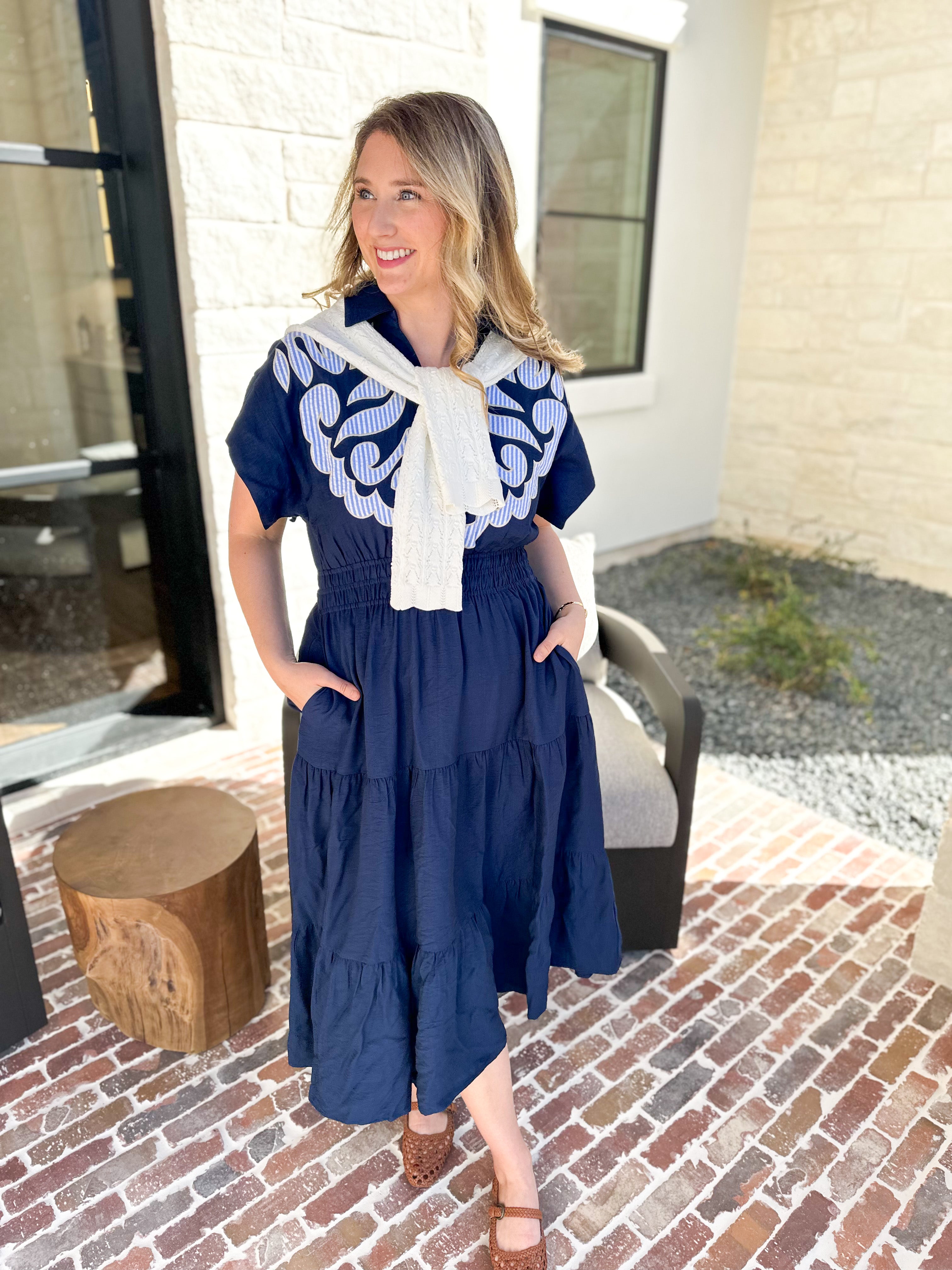 THML- The Sutton Midi Dress-500 Midi-THML-July & June Women's Fashion Boutique Located in San Antonio, Texas