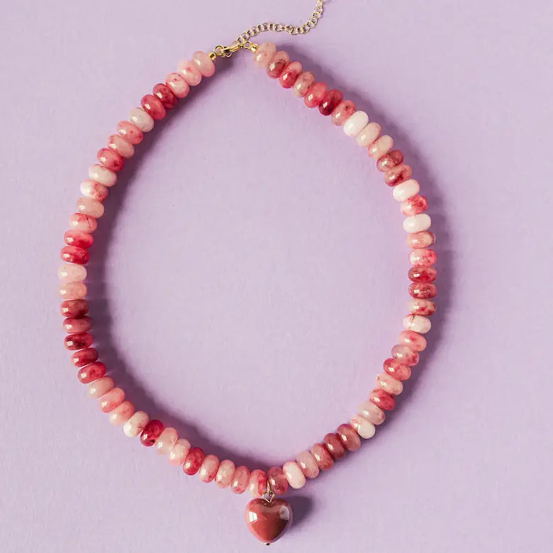 Alice Heart Beaded Necklace-110 Jewelry & Hair-MacRae & Co-July & June Women's Fashion Boutique Located in San Antonio, Texas