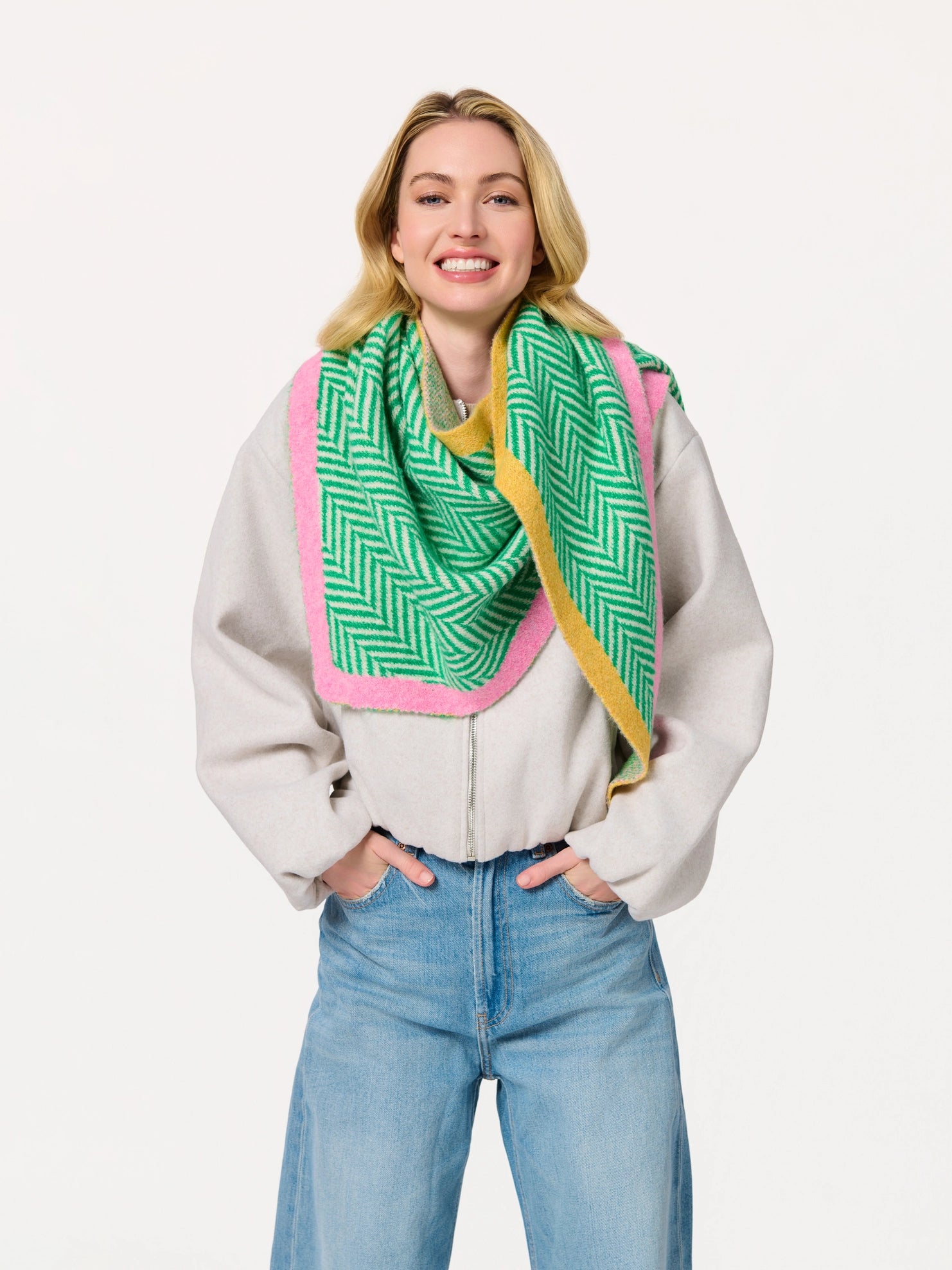 Ziggy Triangle Scarf - Green-130 Accessories-SHIRALEAH-July & June Women's Fashion Boutique Located in San Antonio, Texas
