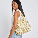 Ellery Mixed Woven Hobo Bag - Gold-130 ACCESSORIES-Moda Luxe-July & June Women's Fashion Boutique Located in San Antonio, Texas