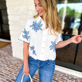 THML - Girl Next Door Blouse-200 Fashion Blouses-THML-July & June Women's Fashion Boutique Located in San Antonio, Texas