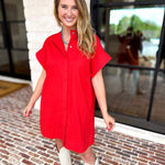 The Everyday Red Mini Dress-510 Mini-ENTRO-July & June Women's Fashion Boutique Located in San Antonio, Texas