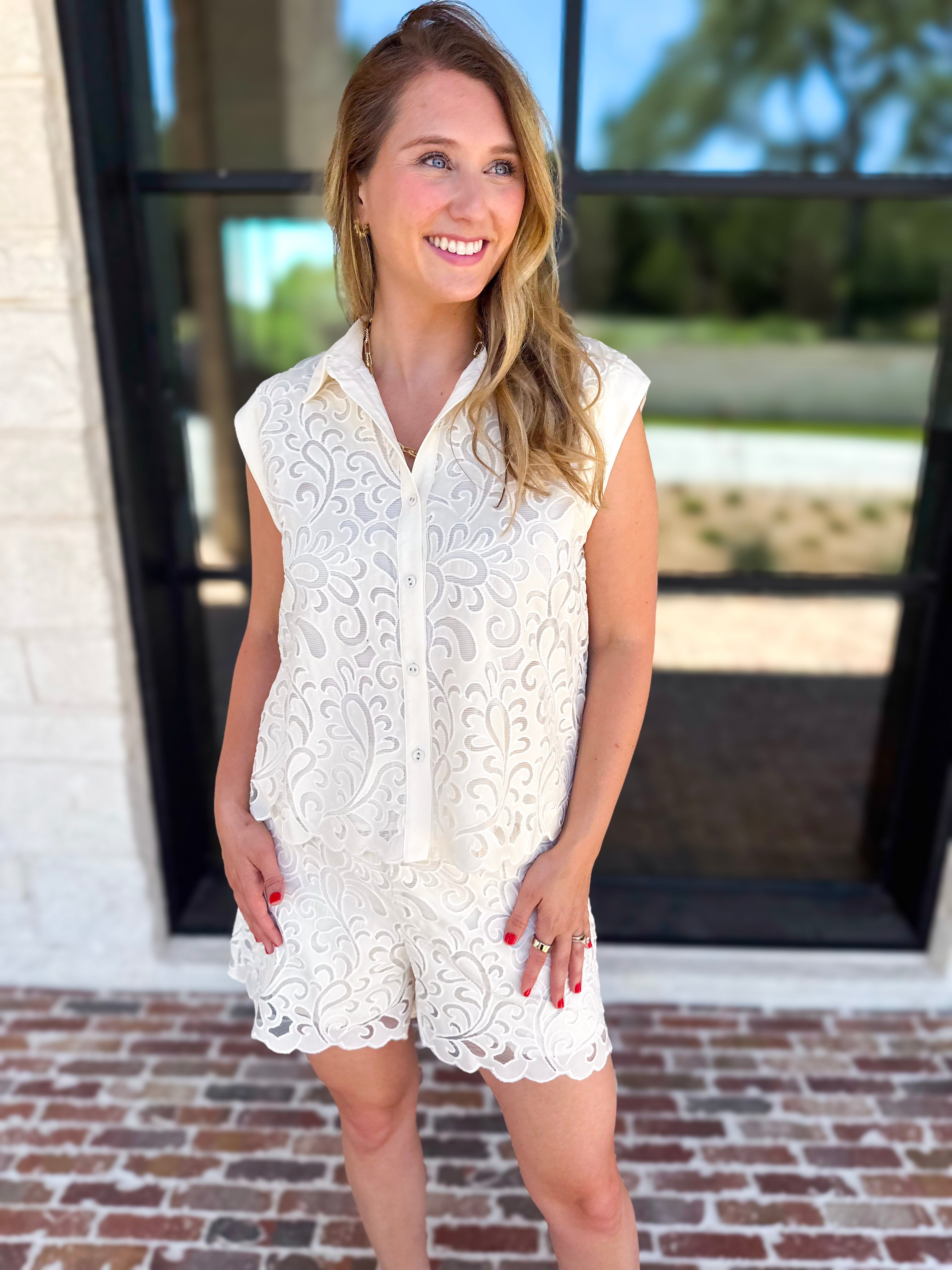 The Hamptons Tank & Shorts Set-510 Mini-SKIES ARE BLUE-July & June Women's Fashion Boutique Located in San Antonio, Texas