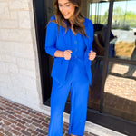 Spring It Girl Trouser - Electric Blue-400 Pants-SKIES ARE BLUE-July & June Women's Fashion Boutique Located in San Antonio, Texas