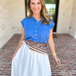 Short Sleeve Everyday Cardigan - Ocean Blue-230 Sweaters/Cardis-DOUBLE ZERO-July & June Women's Fashion Boutique Located in San Antonio, Texas