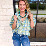 Fresh Air Floral Blouse-200 Fashion Blouses-ENTRO-July & June Women's Fashion Boutique Located in San Antonio, Texas