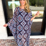 Easy Escape Caftan Midi Dress-500 Midi-TCEC-July & June Women's Fashion Boutique Located in San Antonio, Texas