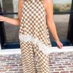Spiced Lace Halter & Pant Set-500 Midi-ENTRO-July & June Women's Fashion Boutique Located in San Antonio, Texas