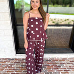 Coco Polka Dot Pants Set-500 Midi-ENTRO-July & June Women's Fashion Boutique Located in San Antonio, Texas