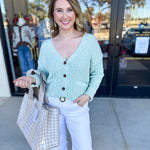 Effortless Mint Cardigan-230 Sweaters/Cardis-IN FEBRUARY-July & June Women's Fashion Boutique Located in San Antonio, Texas