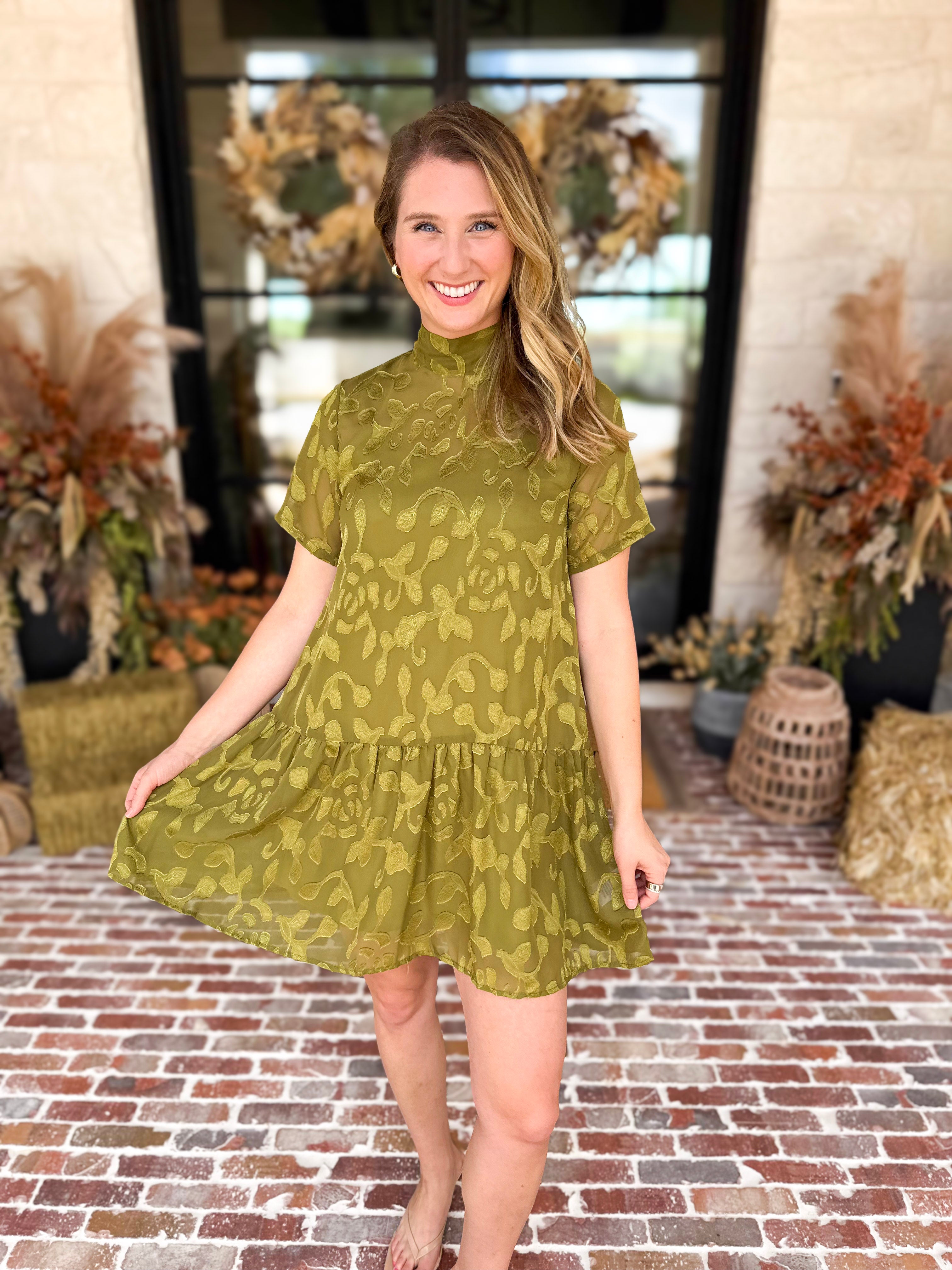 The Afterglow Olive Mini Dress-510 Mini-TCEC-July & June Women's Fashion Boutique Located in San Antonio, Texas