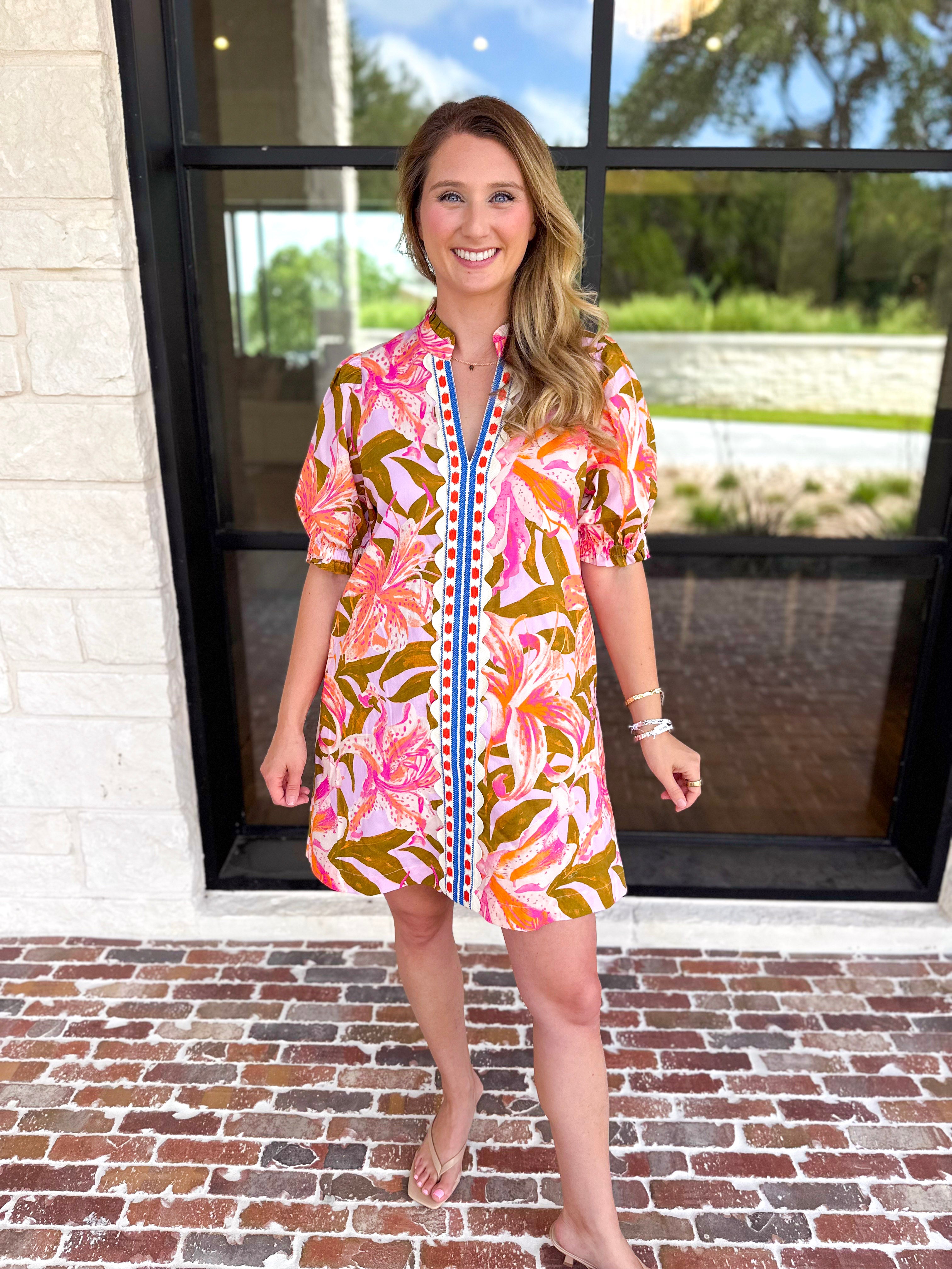 THML - Graceful Bloom Mini Dress-510 Mini-THML-July & June Women's Fashion Boutique Located in San Antonio, Texas
