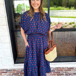 Darling in Dots Set - Navy & Rust-500 Midi-ENTRO-July & June Women's Fashion Boutique Located in San Antonio, Texas