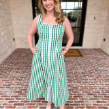THML - Spring Gingham Midi Dress-500 Midi-THML-July & June Women's Fashion Boutique Located in San Antonio, Texas