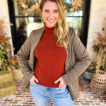 Liverpool - Warm Cayenne Turtleneck Sweater-230 Sweaters/Cardis-LIVERPOOL JEANS COMPANY-July & June Women's Fashion Boutique Located in San Antonio, Texas