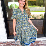Mary Square - Lainey Midi Dress - Olive-500 Midi-MARY SQUARE-July & June Women's Fashion Boutique Located in San Antonio, Texas