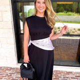 Polished Pin-Tuck Midi Dress-500 Midi-ENTRO-July & June Women's Fashion Boutique Located in San Antonio, Texas