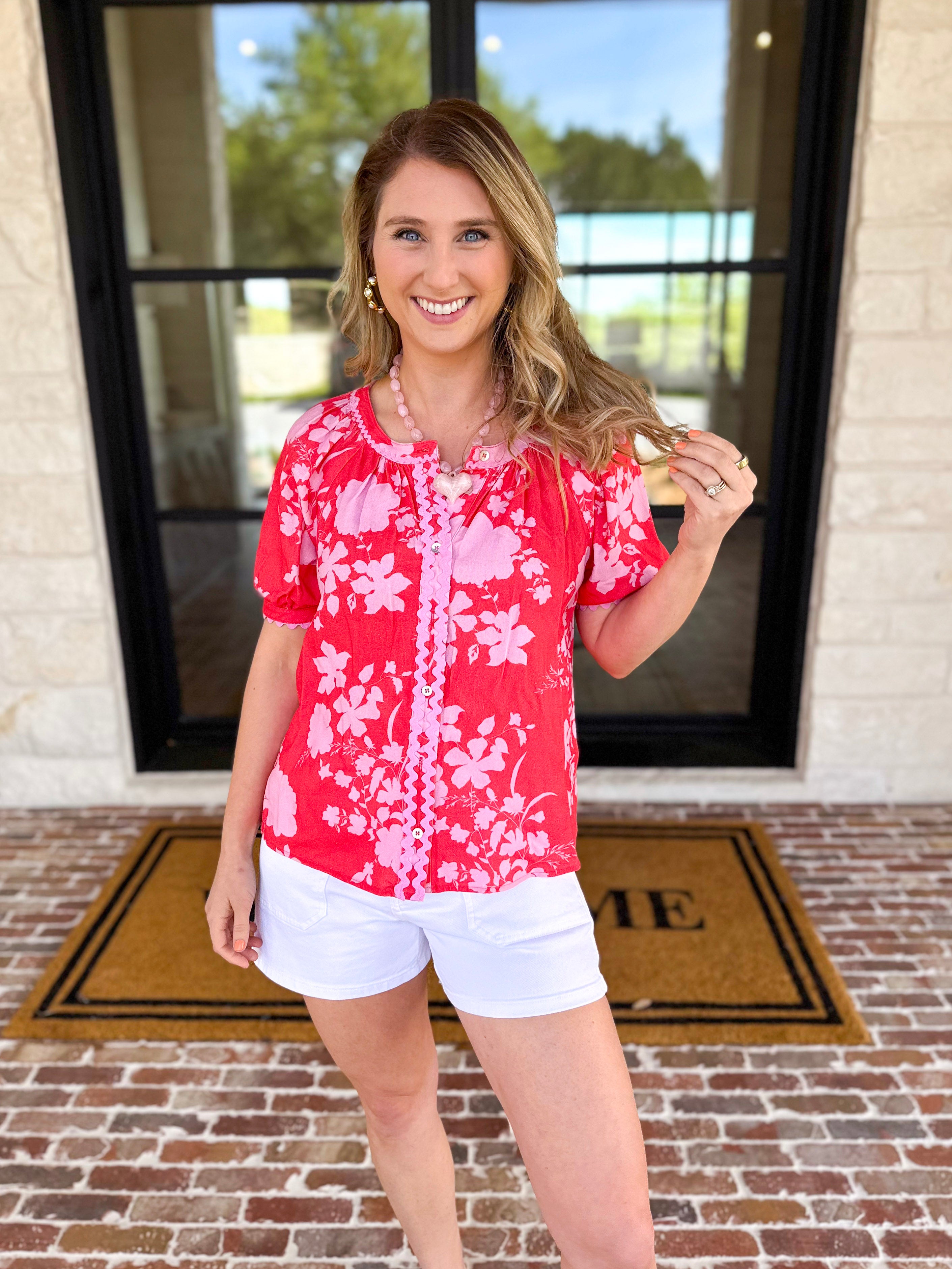 The Colorful in Confidence Blouse-200 Fashion Blouses-FATE-July & June Women's Fashion Boutique Located in San Antonio, Texas