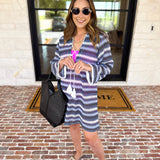The Paloma Cover Up - Blue-300 Athleisure/Lounge-SHIRALEAH-July & June Women's Fashion Boutique Located in San Antonio, Texas