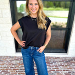 Chic Essentials Top - Black-210 Casual Blouses-ENTRO-July & June Women's Fashion Boutique Located in San Antonio, Texas