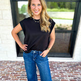 Chic Essentials Top - Black-210 Casual Blouses-ENTRO-July & June Women's Fashion Boutique Located in San Antonio, Texas