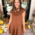 Monroe Suede Flirty Mini Dress-510 Mini-FATE-July & June Women's Fashion Boutique Located in San Antonio, Texas
