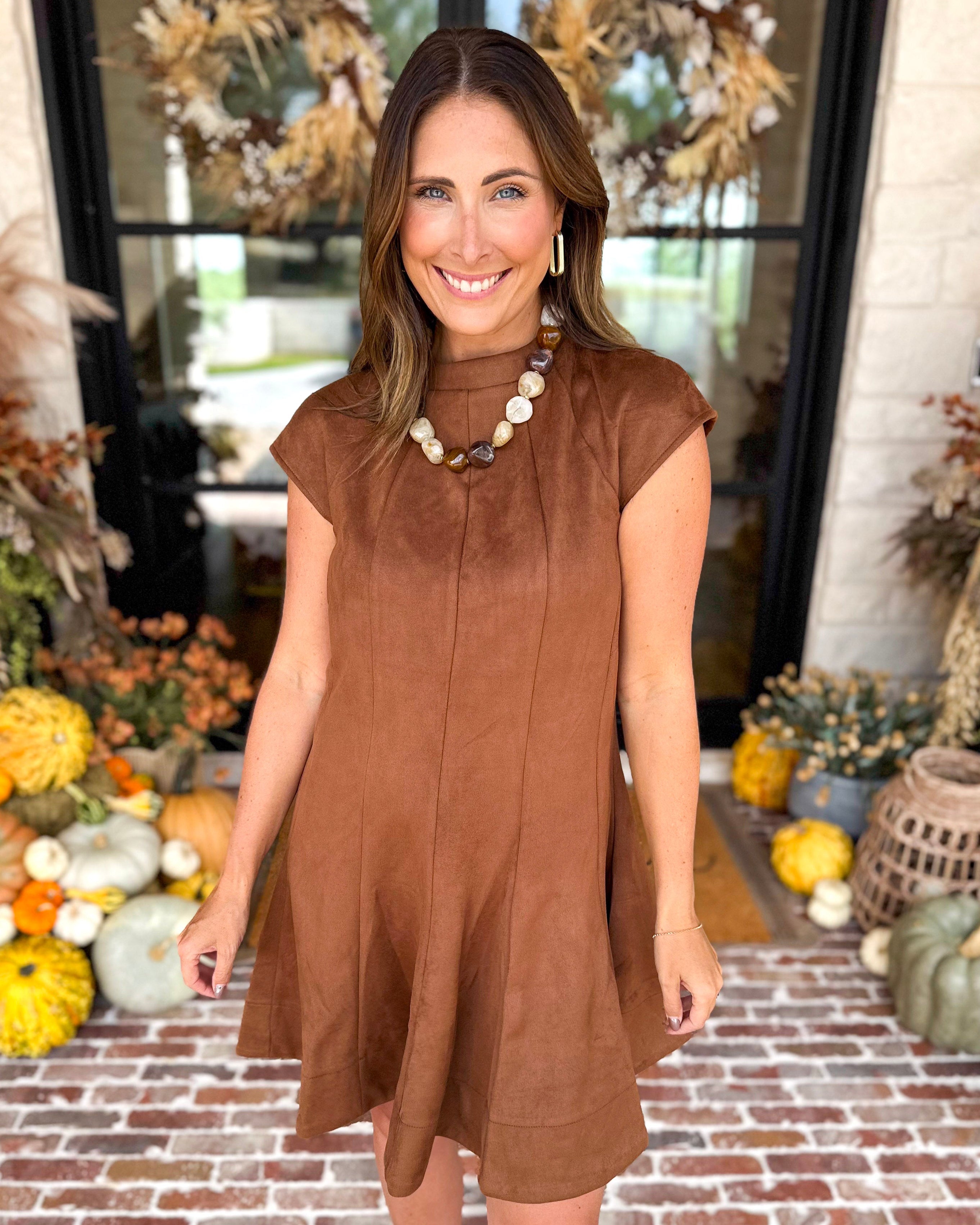 Monroe Suede Flirty Mini Dress-510 Mini-FATE-July & June Women's Fashion Boutique Located in San Antonio, Texas