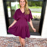 Elevated Chic Mini Dress - Plum-510 Mini-ENTRO-July & June Women's Fashion Boutique Located in San Antonio, Texas