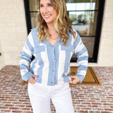 Sky’s The Limit Collared Sweater-230 Sweaters/Cardis-ALLIE ROSE-July & June Women's Fashion Boutique Located in San Antonio, Texas