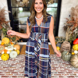 THML - Socialite Plaid Midi Dress-500 Midi-THML-July & June Women's Fashion Boutique Located in San Antonio, Texas