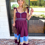 The Romy Midi Dress - Plum-500 Midi-ENTRO-July & June Women's Fashion Boutique Located in San Antonio, Texas