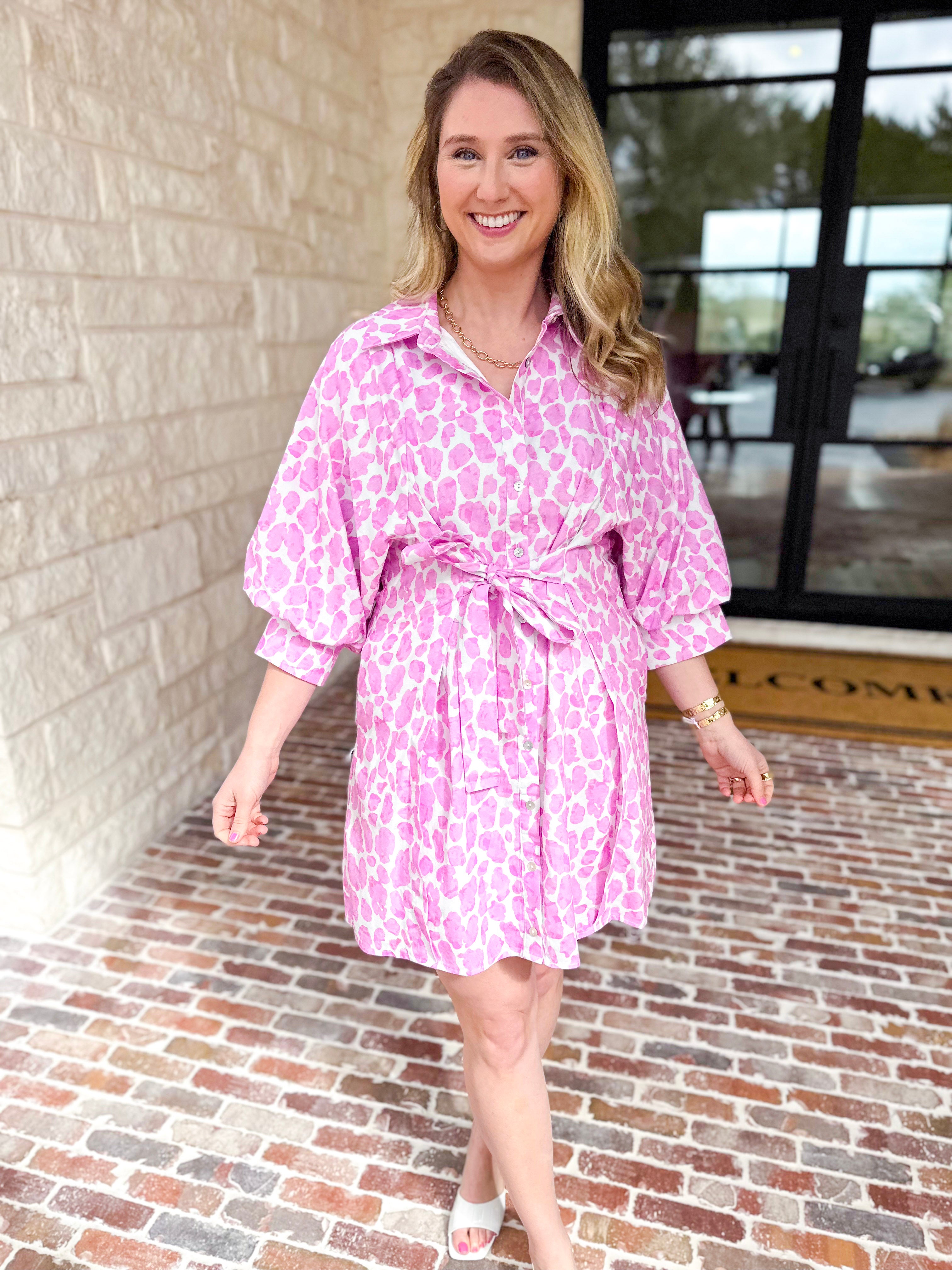 The Pink Poppy Mini Dress-510 Mini-ENTRO-July & June Women's Fashion Boutique Located in San Antonio, Texas