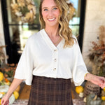 Comfy Oversized Cardigan Top - Cream-230 Sweaters/Cardis-FATE-July & June Women's Fashion Boutique Located in San Antonio, Texas