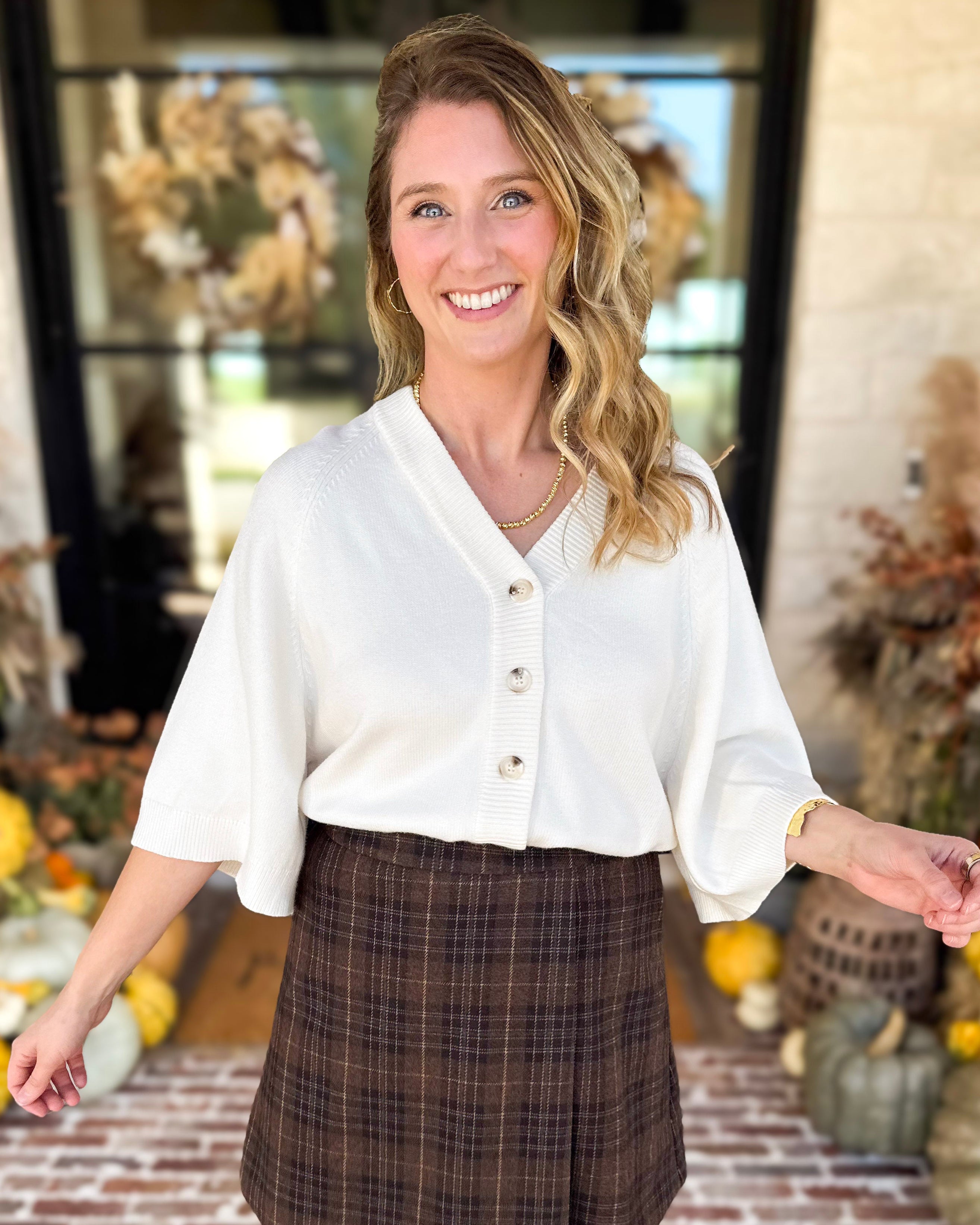 Comfy Oversized Cardigan Top - Cream-230 Sweaters/Cardis-FATE-July & June Women's Fashion Boutique Located in San Antonio, Texas