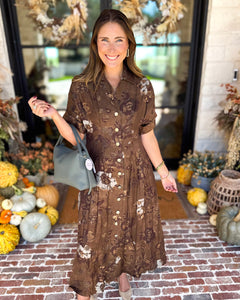 THML - Evermore Floral Midi Dress-500 Midi-THML-July & June Women's Fashion Boutique Located in San Antonio, Texas